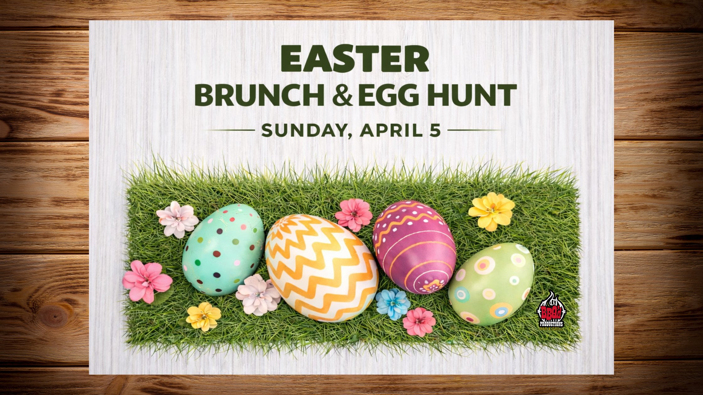 Easter Brunch and Egg Hunt at BBQ'd Productions in Lake Zurich
